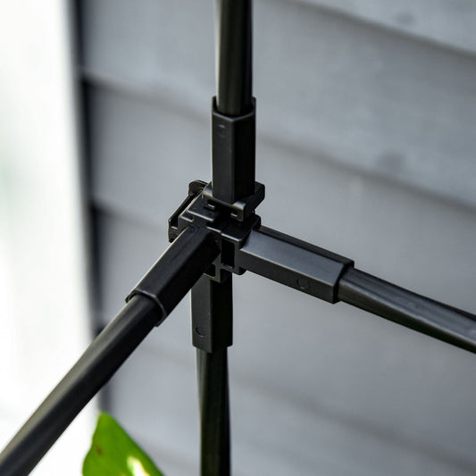 Elevated Garden Bed With Trellis Outdoor Planter Box Self-Watering With Drainage Brown