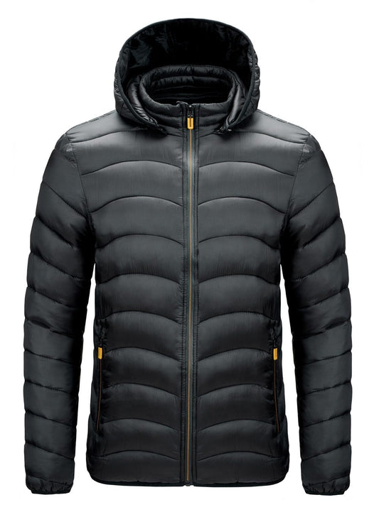 Casual warm hooded cotton coat