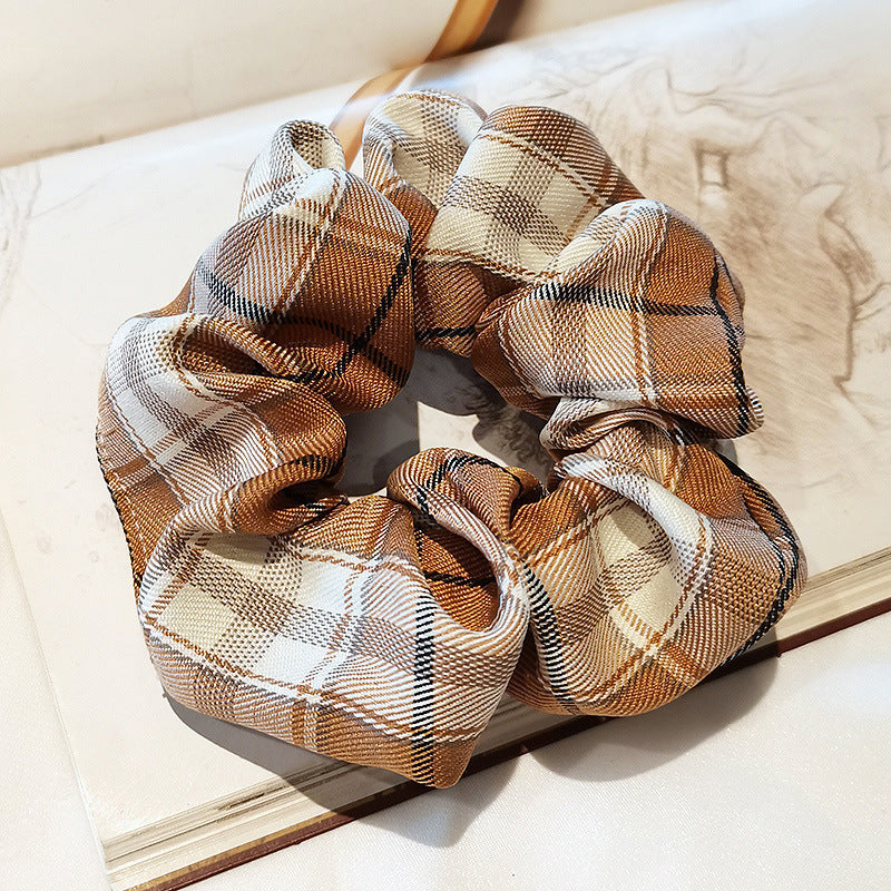 Girlish Plaid cord hair accessories