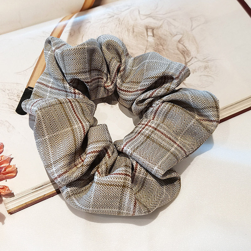 Girlish Plaid cord hair accessories