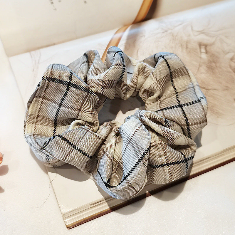 Girlish Plaid cord hair accessories