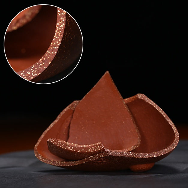 Sand stone scoop pot tea set