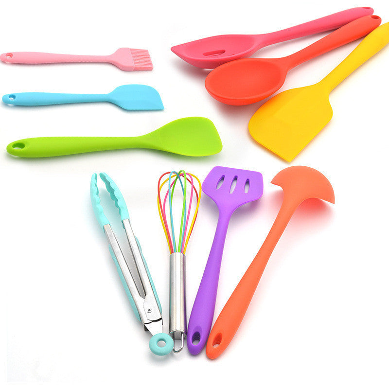 All-in-one Silicone Kitchenware Set 10-piece Non-stick Cooking Pan