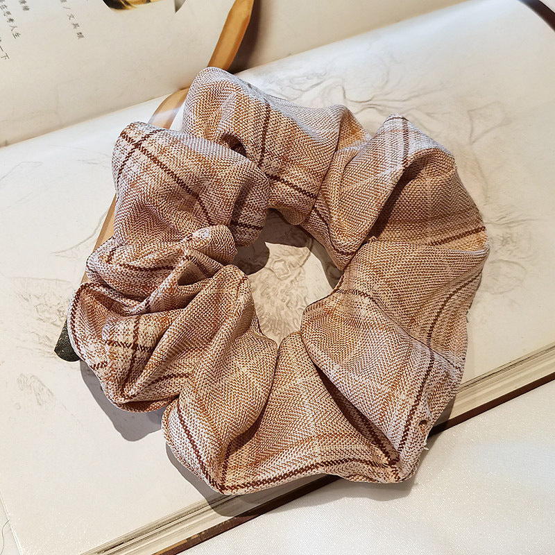 Girlish Plaid cord hair accessories