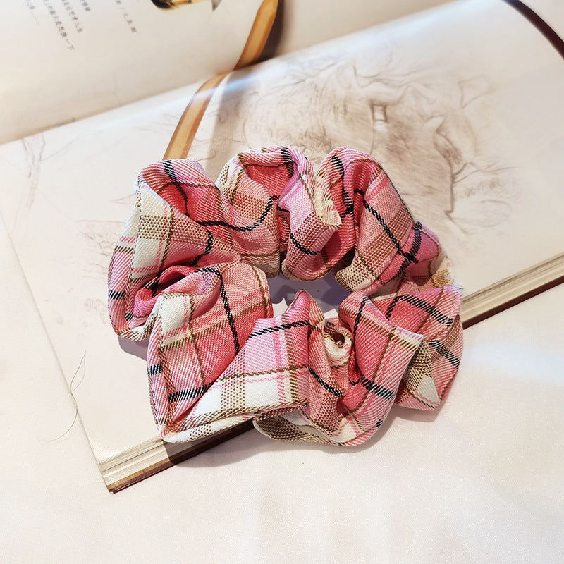 Girlish Plaid cord hair accessories