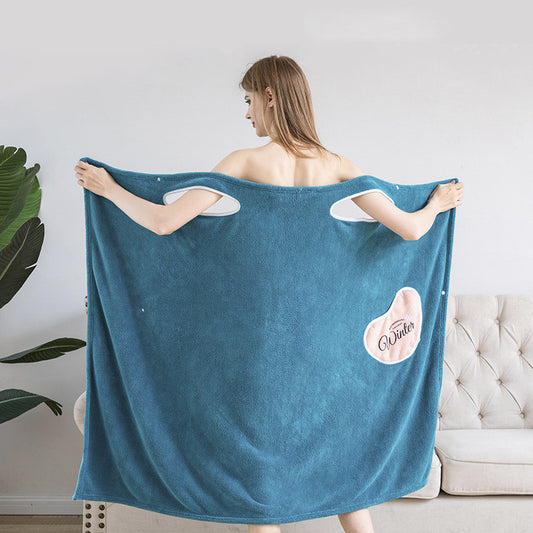 Variety Of Bath Towels Women Can Wear And Wrap Super Absorbent Bathrobe Women's Coral Velvet Love Sling Bath Skirt