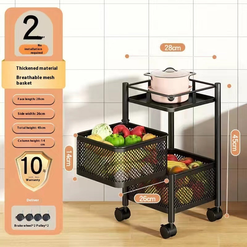 Kitchen Vegetable Rack Indoor Multi-layer Floor Household