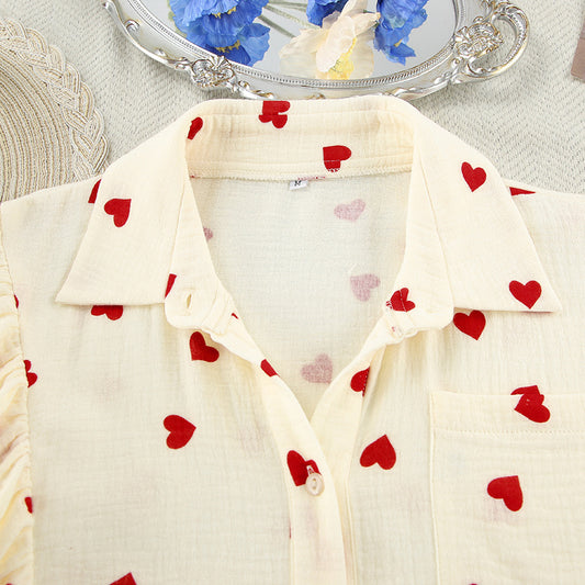 Top Shorts Two-piece Pajamas Women