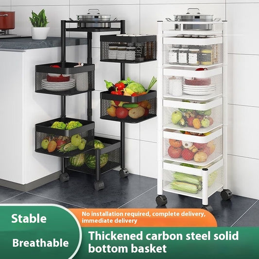 Kitchen Vegetable Rack Indoor Multi-layer Floor Household