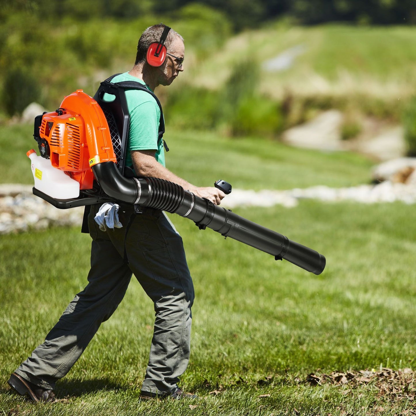 Backpack Leaf Blower 79CC 2-Cycle Gas Leaf Blower 930CFM Air Volume 184MPH