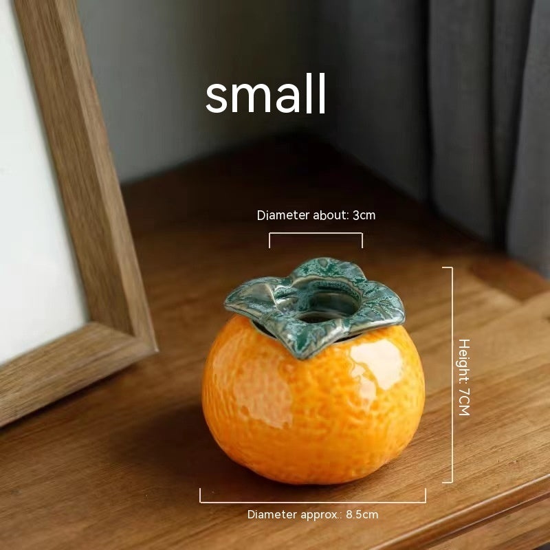 Creative Persimmon Vase Ceramic Decorations Ornaments
