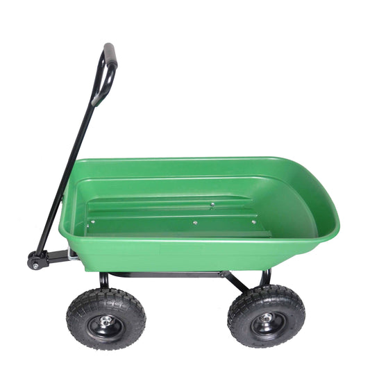 Folding Garden Dump Cart With Steel Frame And 10-in., 300-Pound Capacity