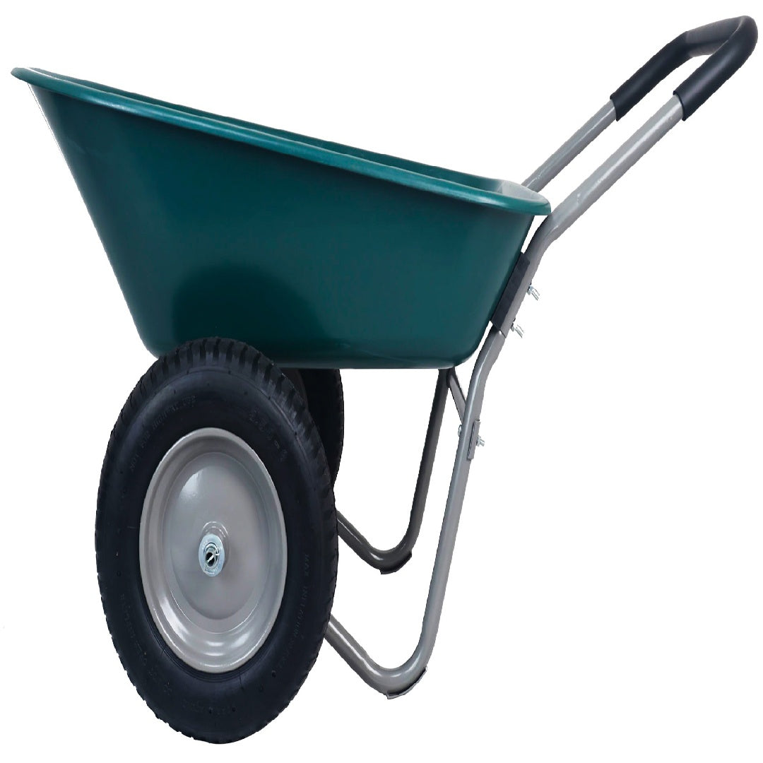 Only Supports Self Pickup Dual-Wheel Home Garden Yard Utility Wheelbarrow Cart With Built-in Stand