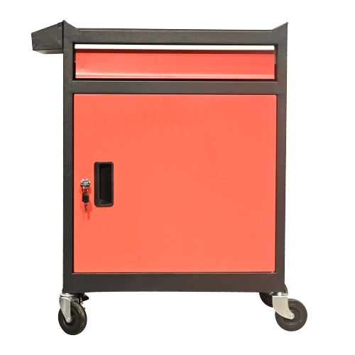 Five-Drawer Rolling Tool Chest With Wheels, Detachable Cabinet Storage Tool Box With Drawers, Metal Tool Cart With Toolbox For Garage Workshop WarehouseBLACK RED