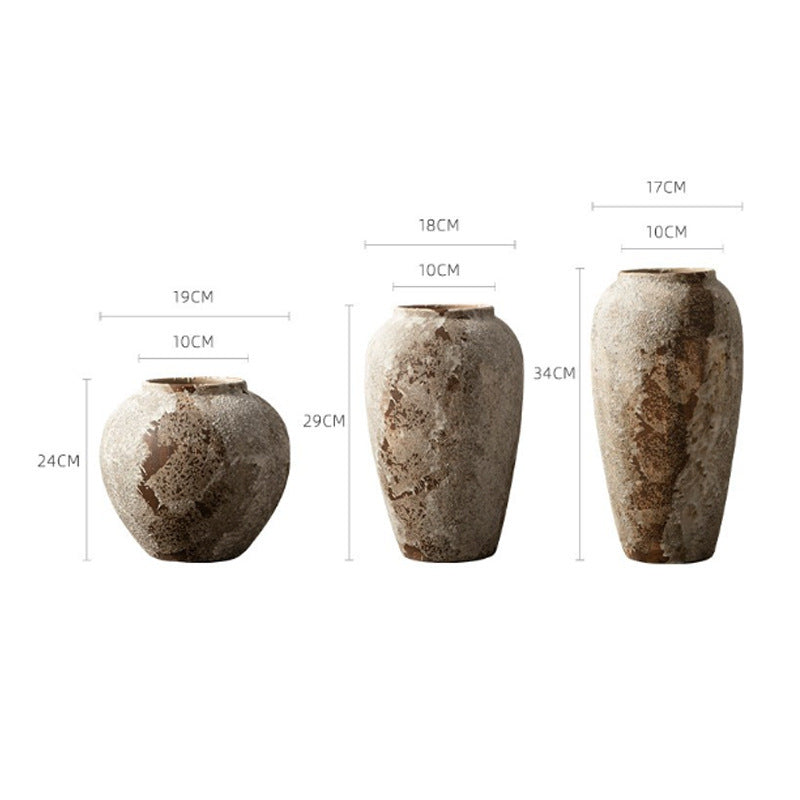 Retro Stoneware Ceramic Chinese Creative Vase Home Decorations