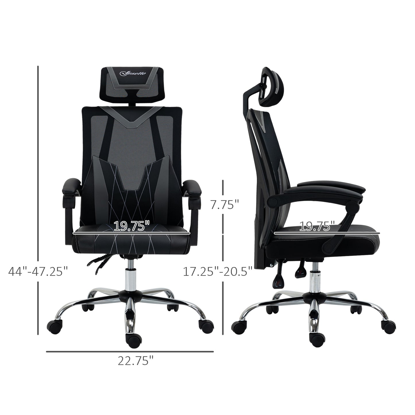 Office Chair Ergonomic Desk Chair with Rotate Headrest