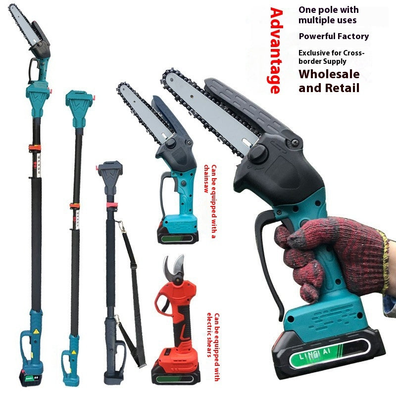 Brushless Lithium Battery Electric Chain Saw Garden Logging Electric Pruning Saw