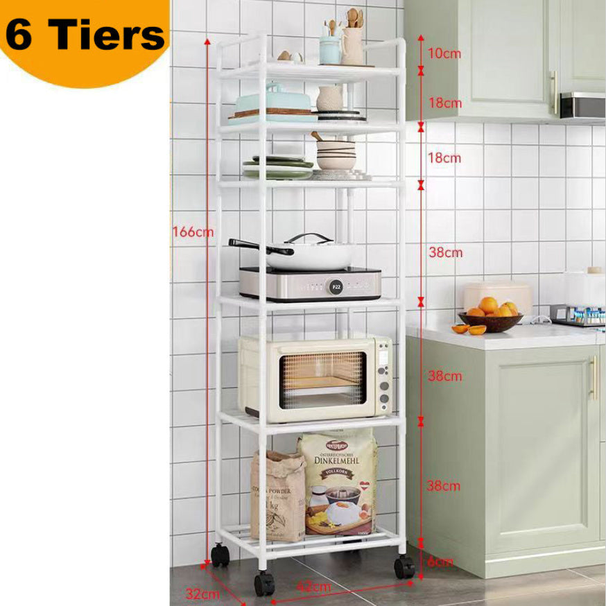 Kitchen Shelf Trolley Floor Multi-layer Household Storage Rack