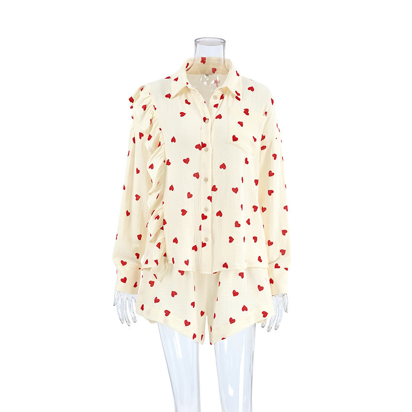 Top Shorts Two-piece Pajamas Women