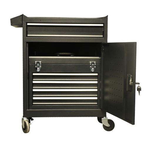 Five-Drawer Rolling Tool Chest With Wheels, Detachable Cabinet Storage Tool Box With Drawers, Metal Tool Cart With Toolbox For Garage Workshop Warehouse