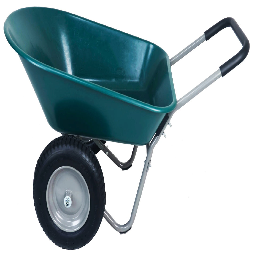 Only Supports Self Pickup Dual-Wheel Home Garden Yard Utility Wheelbarrow Cart With Built-in Stand