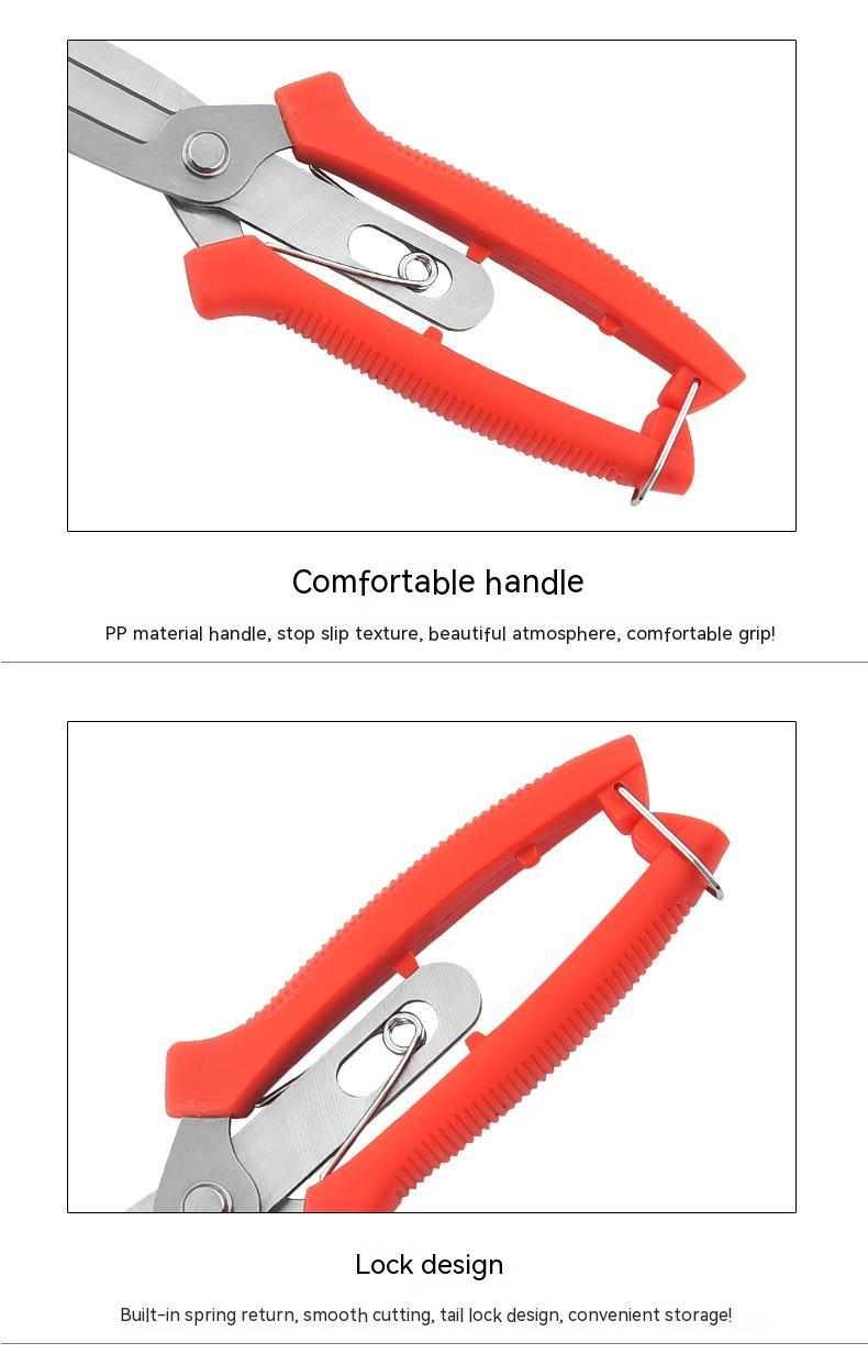 Stainless Steel Double-headed Garden Pruning Fruit And Vegetable Picking Scissors Bonsai Tool Flower Grafting Scissors