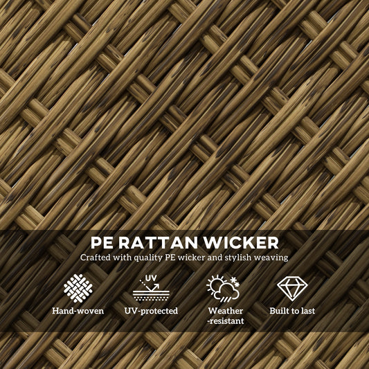 3 Piece Outdoor Bistro Set, Wicker Small Patio Furniture Set With Swivel Glider Chairs For Balcony, Porch, Beige