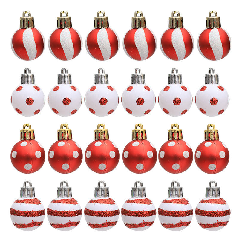 Mini Painted Christmas Ball 3 Cm24PCS Christmas Gift Gift Gift