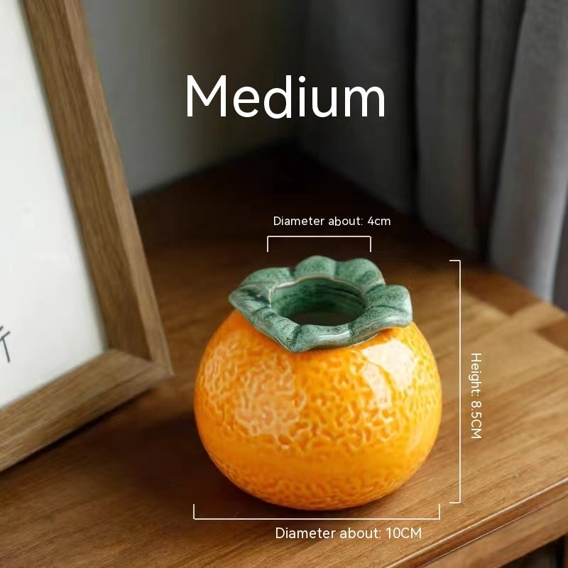 Creative Persimmon Vase Ceramic Decorations Ornaments