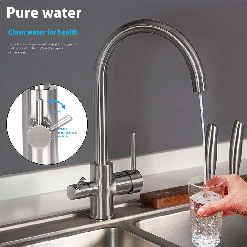 Kitchen Hot And Cold Water Purification Vegetable Washing Universal Household Faucet