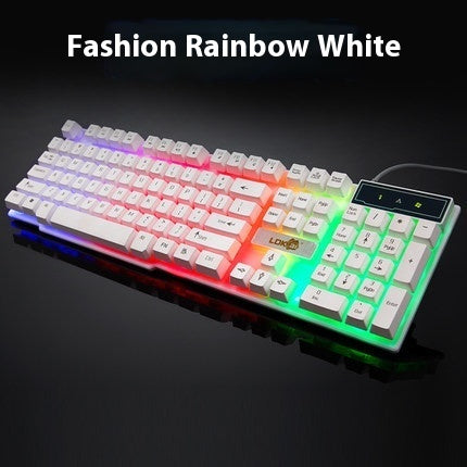 Industrie-Gaming-Tastatur leuchtende USB-Kabel-Gaming-Tastatur