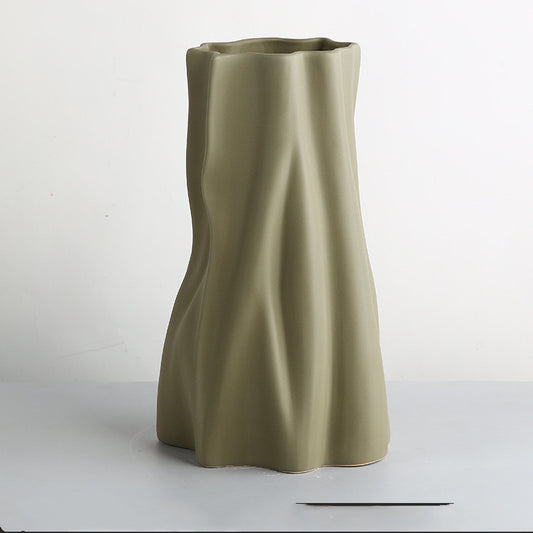 Ceramic Vase Irregular Decorations Home Living Room Dried Flowe