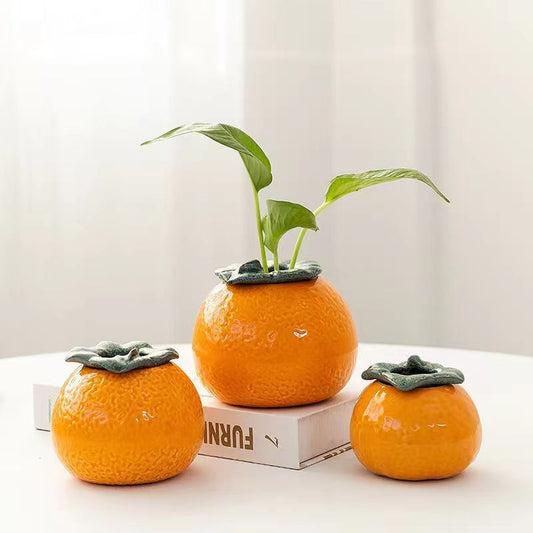 Creative Persimmon Vase Ceramic Decorations Ornaments