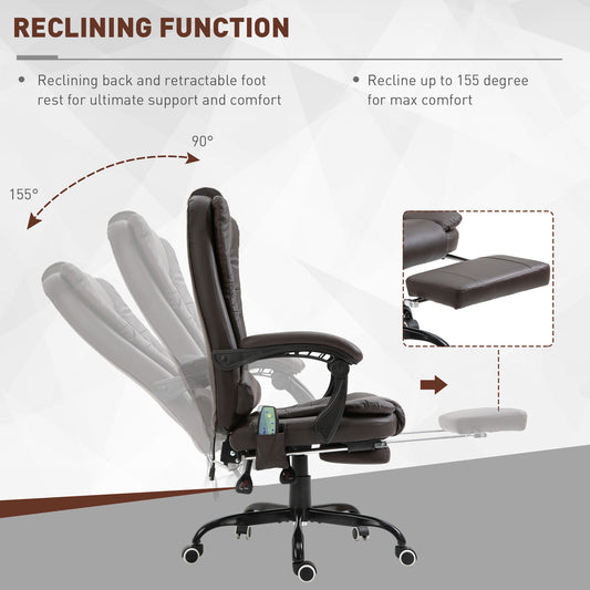 7-Point Vibrating Massage Office Chair High Back Massaging Office Desk Chair with Lumbar Support
