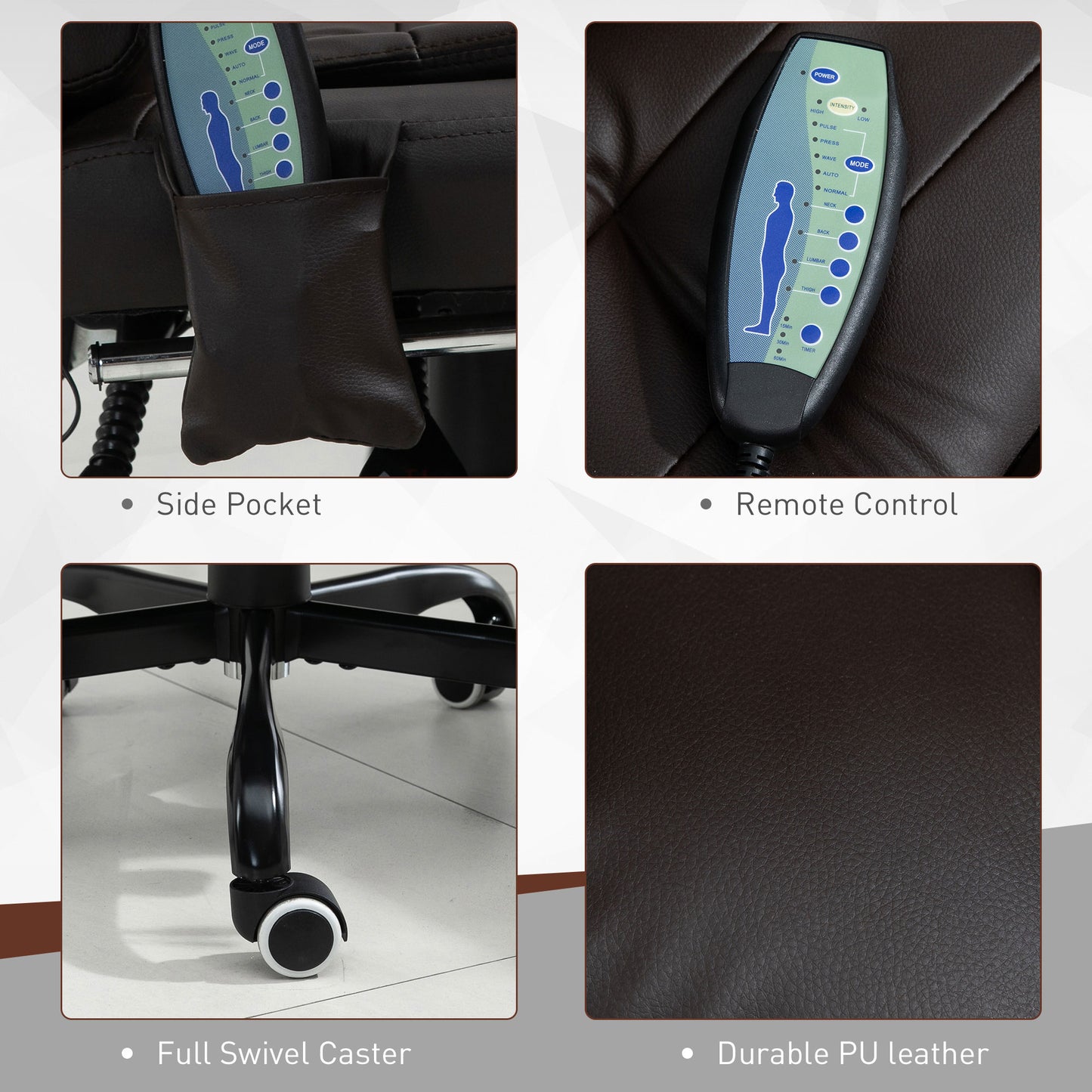 7-Point Vibrating Massage Office Chair High Back Massaging Office Desk Chair with Lumbar Support
