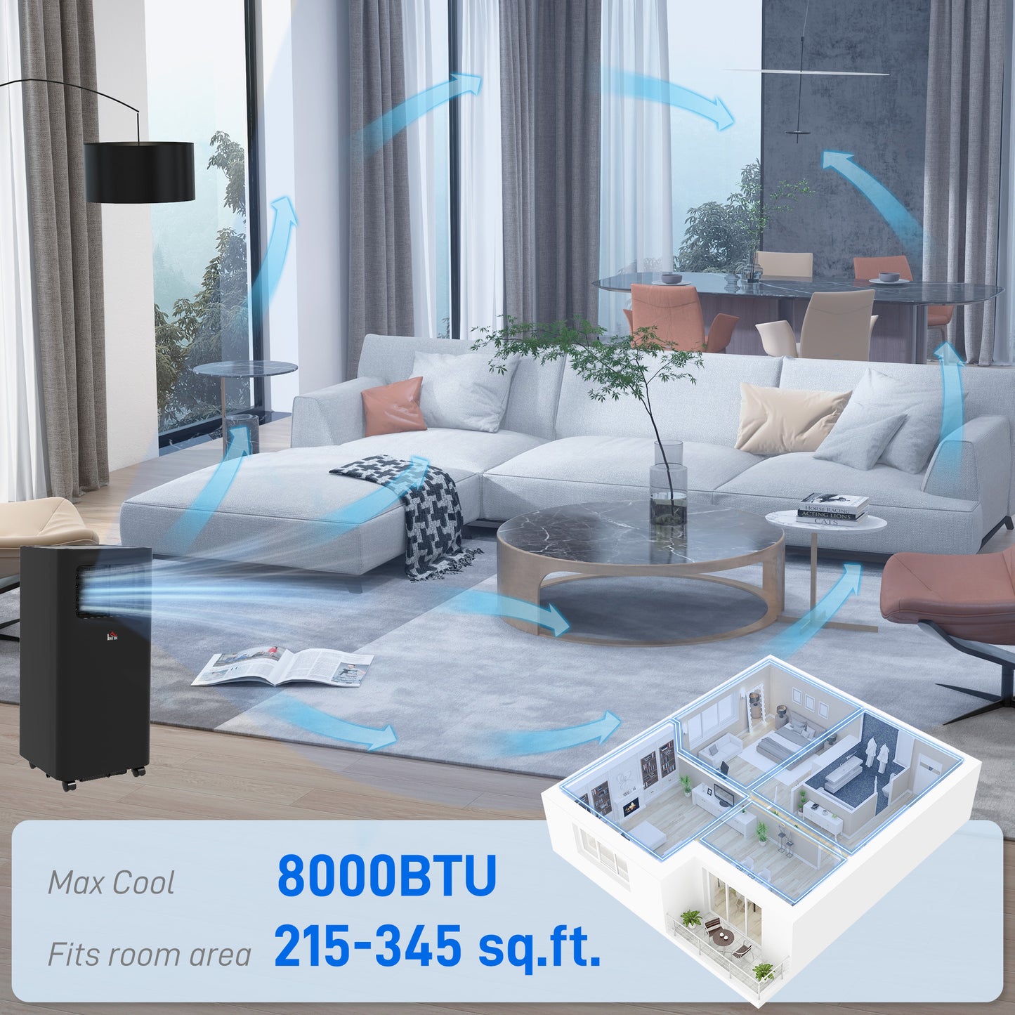 8000 BTU Mobile Air Conditioner