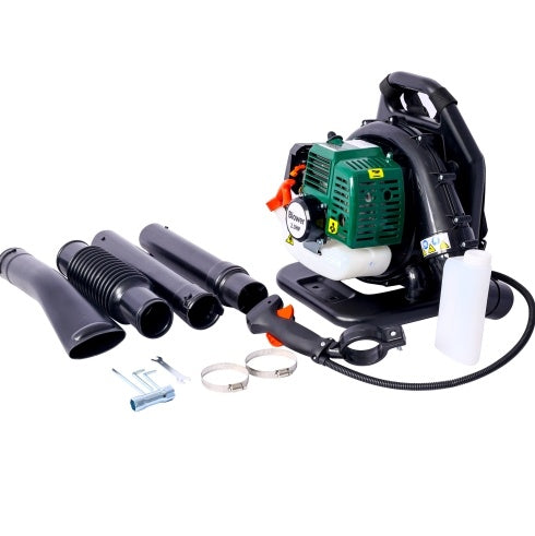 OSAKAPRO 52CC 2-Cycle Gas Backpack Leaf Blower With Extention Tube,green