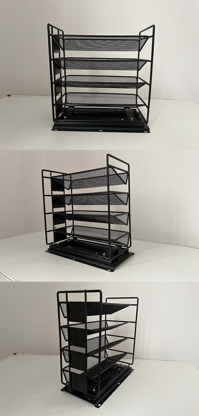 Kitchen Multi-layer Household Metal Pull-out Cabinet Storage Storage Rack Slide Seasoning Rack