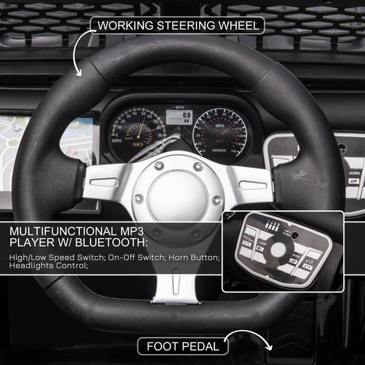 12V Battery Powered Kids Ride On Car Off Road Truck Toy w/ Parent Remote