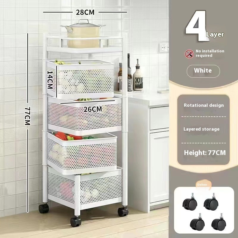 Kitchen Vegetable Rack Indoor Multi-layer Floor Household