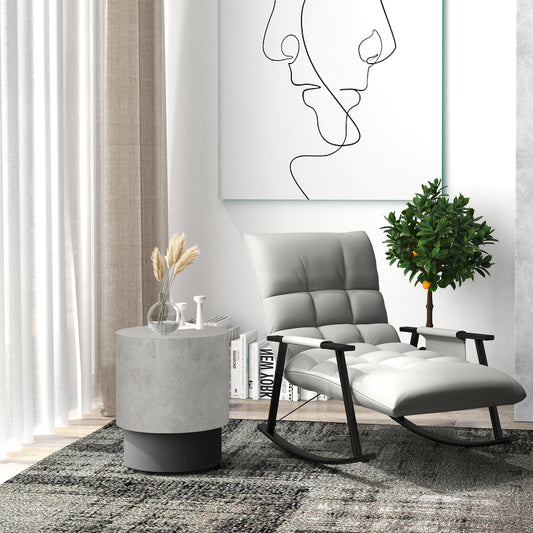 Lightweight Accent Table with Concrete Finish