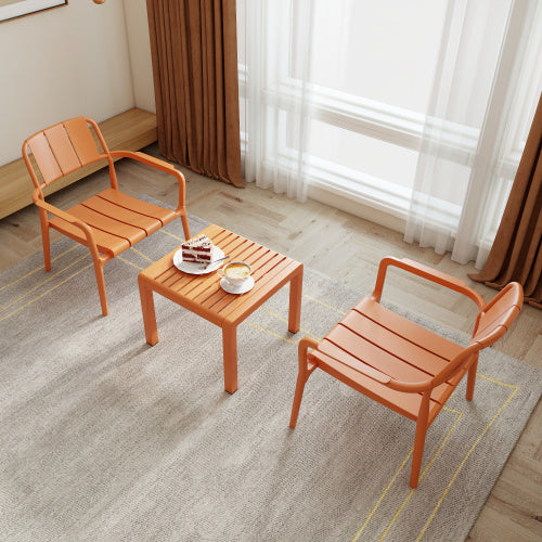 2-Piece PP Single Seater Chairs   Coffee Table Set   Indoor Outdoor Multi  Purpose Furniture For Living Room, Balcony, Beach