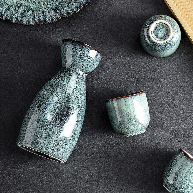 Japanese Sake Pot Set Kiln Variator