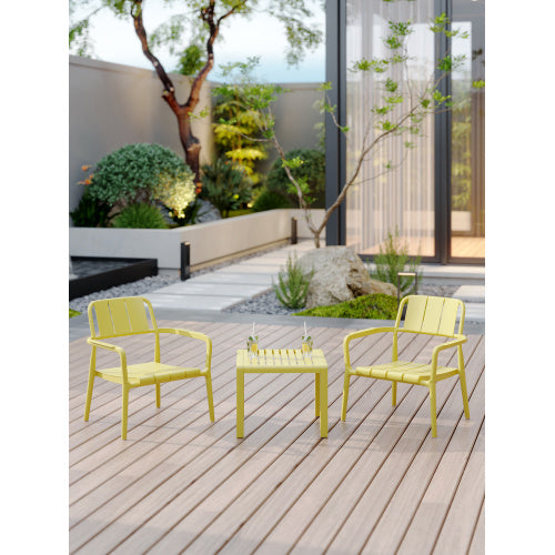 2-Piece PP Single Seater Chairs   Coffee Table Set   Indoor Outdoor Multi  Purpose Furniture For Living Room, Balcony, Beach