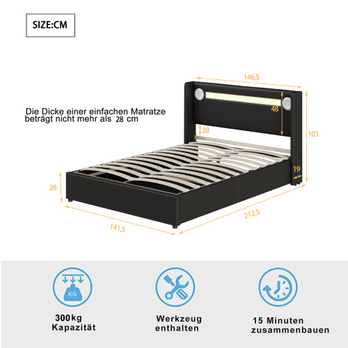 Fiberboard Double Bed