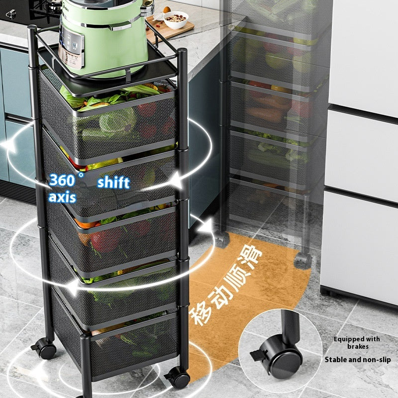 Kitchen Vegetable Rack Indoor Multi-layer Floor Household