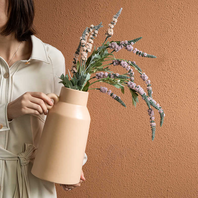 Single Ear Ceramic Flowerpot Living Room Decorations Fontanesia Hydroponic Vase Slightly Flaw
