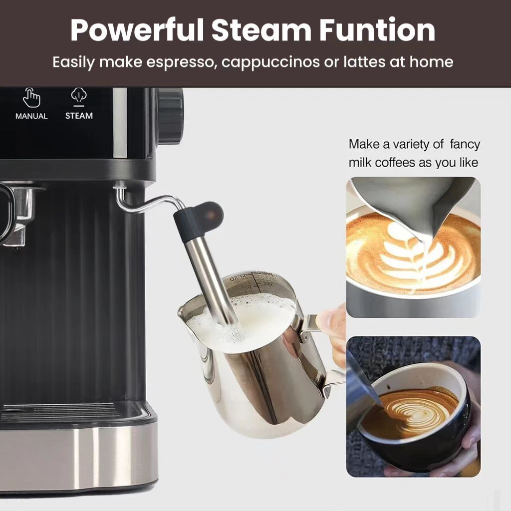 Household Small Semi-automatic Italian Coffee Machine