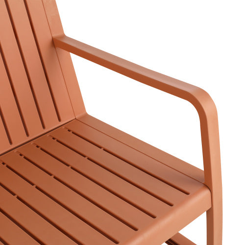 1-teiliges 3-Sitzer-Sofa für drinnen und draußen, wasserdichtes PP-Material – einfach zu montierendes Terrassen-Konversationsset