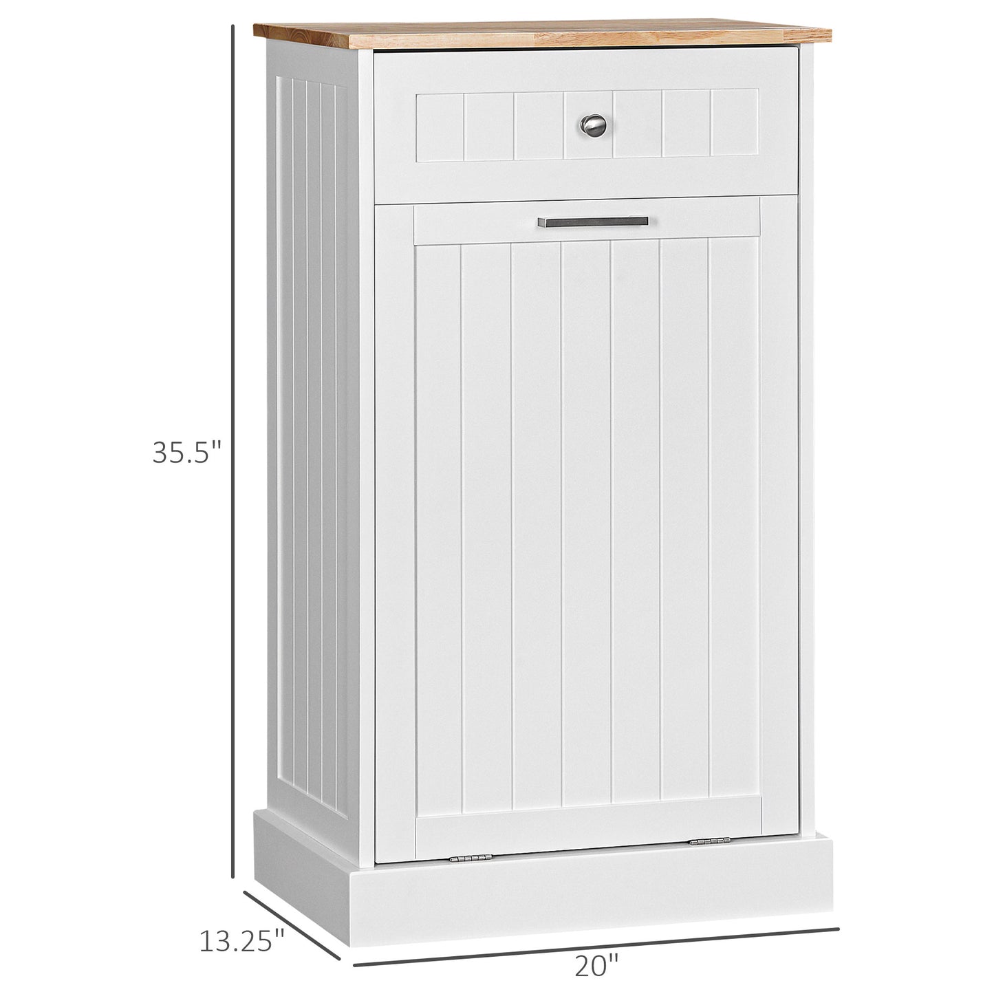 Kitchen Tilt Out Trash Bin Cabinet Free Standing Recycling Cabinet Trash Can Holder With Drawer